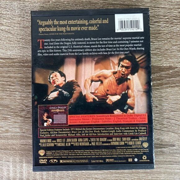 Enter the Dragon Special DVD Lot 25th Anniversary Edition Jet‎ Li Dragons Orient - Picture 9 of 9